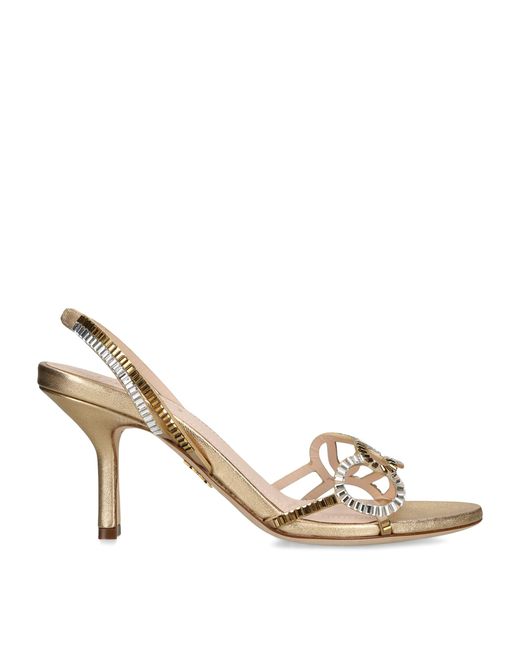 Rodo Metallic Crystal-Embellished Pearle Heeled Sandals 75