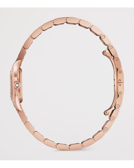 Cartier Metallic Rose And Diamond Panthère De Watch