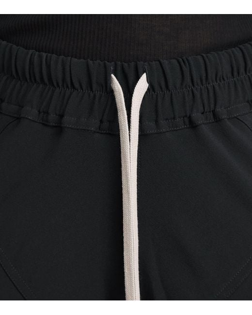 Rick Owens Black Wide-Leg Drawstring Trousers