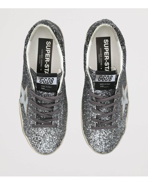 Golden Goose Deluxe Brand Brown Glitter Super-Star Sneakers