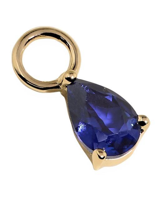Astrid & Miyu Blue And Sapphire Birthstone Earring Charm