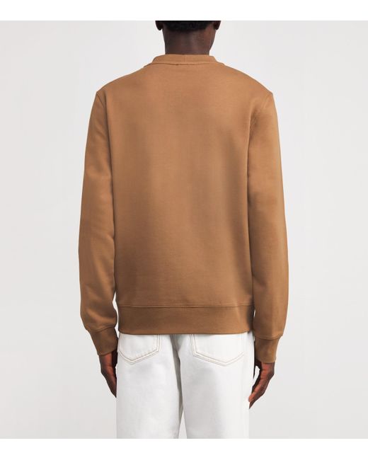 Sandro Brown Cotton Flower Patch Sweater for men