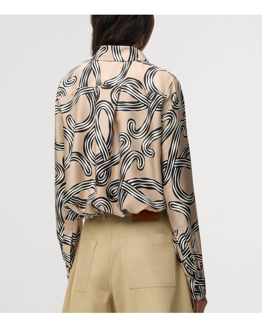Loewe Gray X Paula's Ibiza Silk Twill Blouse