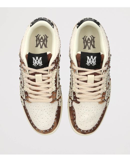 Amiri Natural Embellished Skel Top Low Sneakers for men