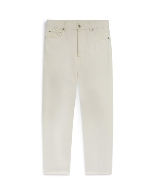 Dunhill White Sea Island Cotton Straight Jeans for men