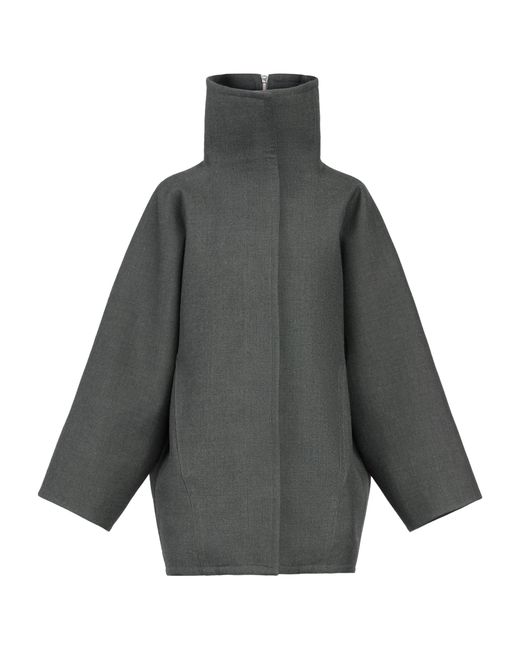 Alaïa Gray Wool Double-Layered Coat