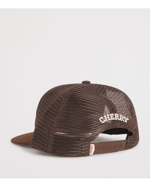 CHERRY LA Brown Cherry Tires Trucker Cap for men