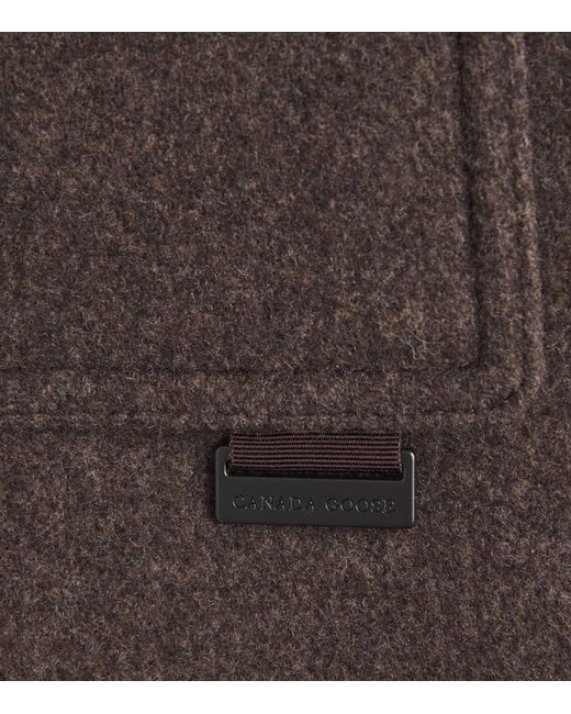 Canada Goose Gray Wool-Blend Atkinson Overshirt for men