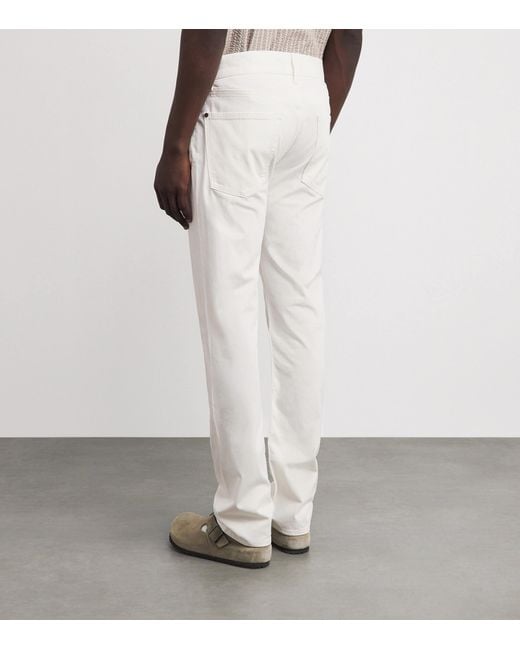 7 For All Mankind White Luxe Performance The Straight Chinos for men