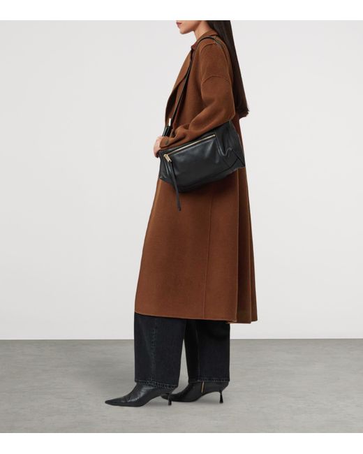 AllSaints Brown Wool-Blend Sellma Coat