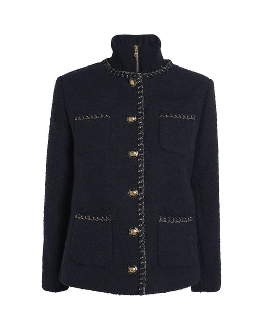 Sandro Blue Tweed Jacket