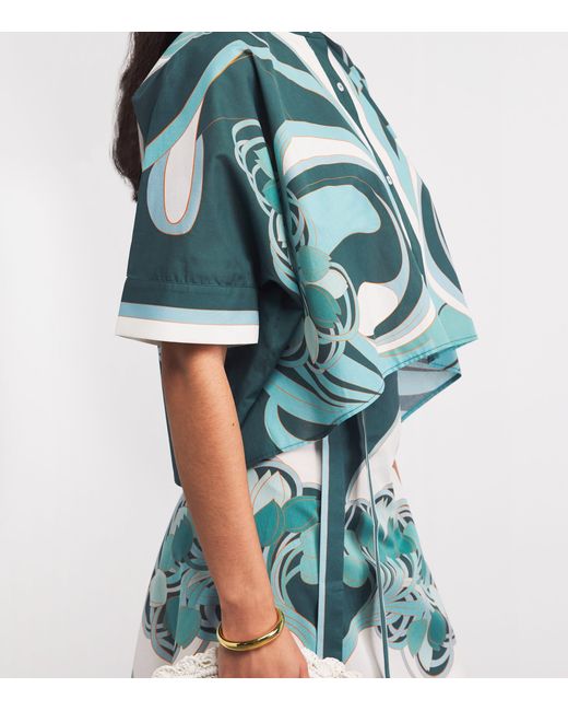 LaDoubleJ Blue Cotton Foulard Blouse