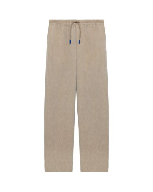 Loewe Natural Wool-Cotton Drawstring Trousers for men