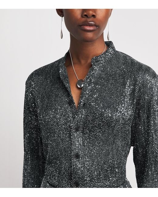 Missoni Gray Sequin Chevron Shirt