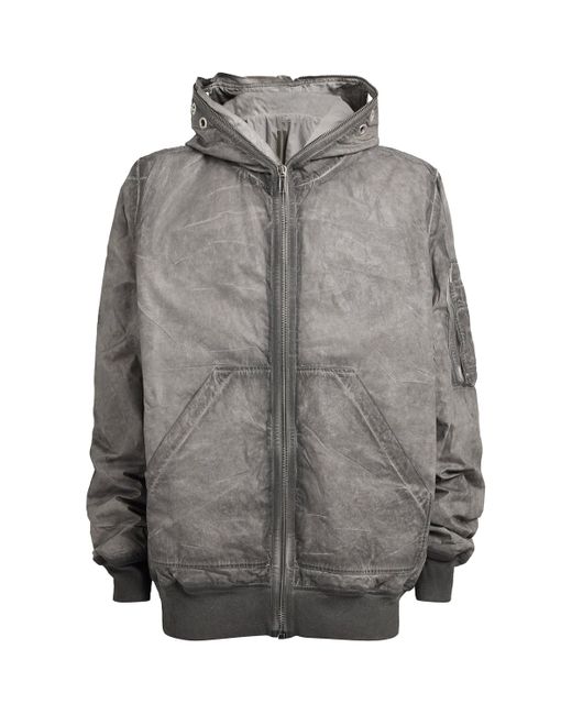 Rick Owens Gray Drkshdw Cotton Gimp Flight Bomber Jacket for men