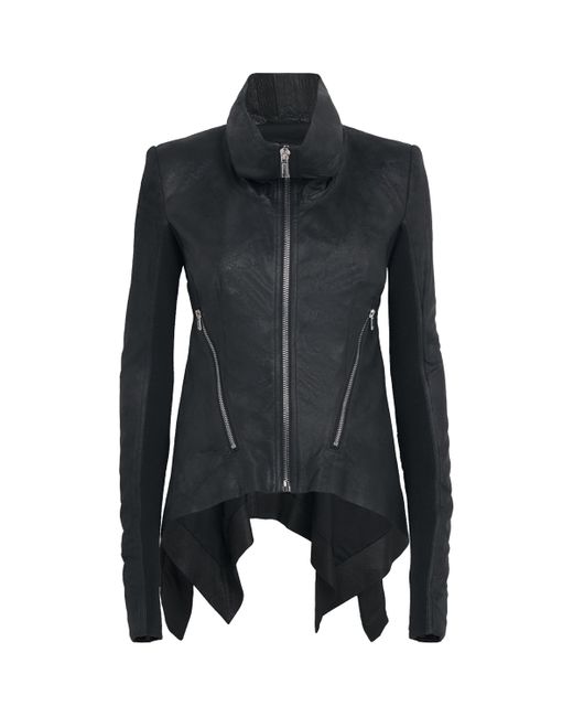 Rick Owens Black Naska Leather Jacket