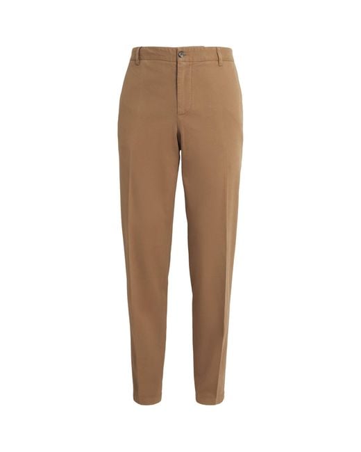 Isaia Natural Stretch-Cotton Chinos for men