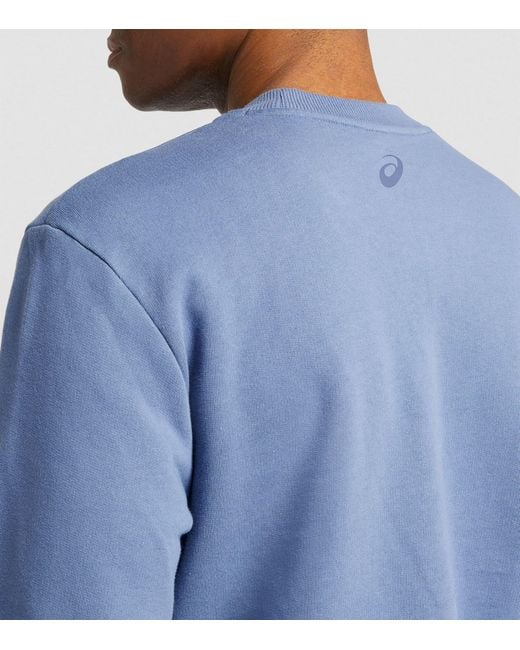 Asics Blue Logo Sweatshirt for men