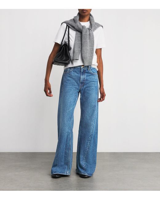 Mother Blue Snacks! The Lemon Twist Curved Seam Jeans