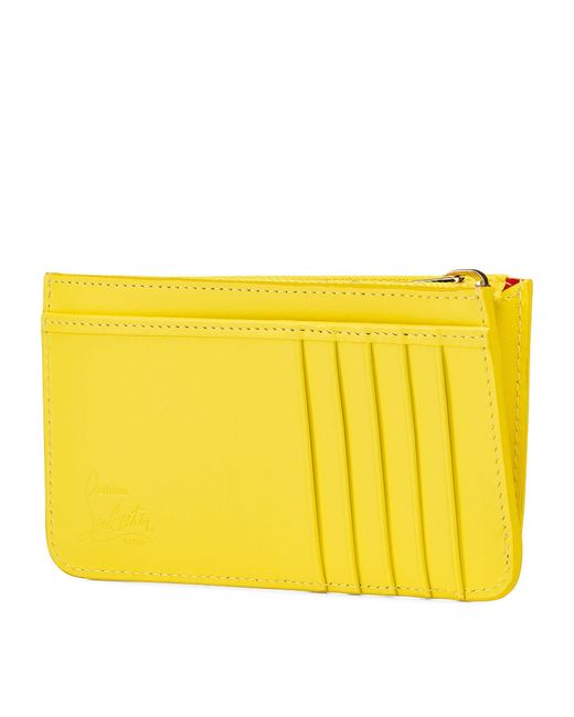 Christian Louboutin Yellow Loubi54 Leather Card Holder