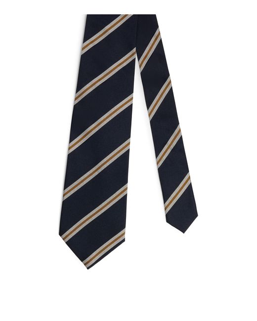 Dunhill Blue Silk Grenadine Stripe Tie for men