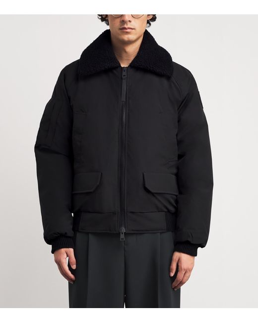 Canada Goose Black Down Chilliwack Aviator Bomber Jacket for men
