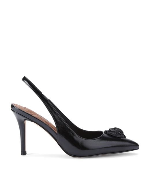 Kurt Geiger Black Patent Belgravia Slingback Pumps