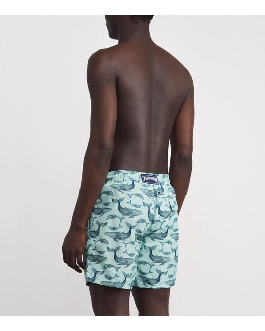 Vilebrequin Blue Whale Print Moorea Swim Shorts for men