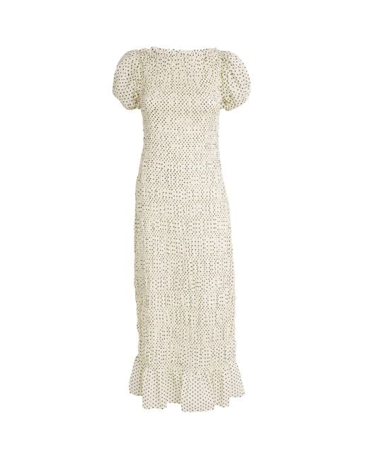 Doen White Organic Cotton Georgene Midi Dress