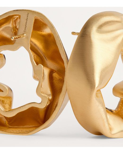 Completedworks Metallic Plated Scrunch Earrings