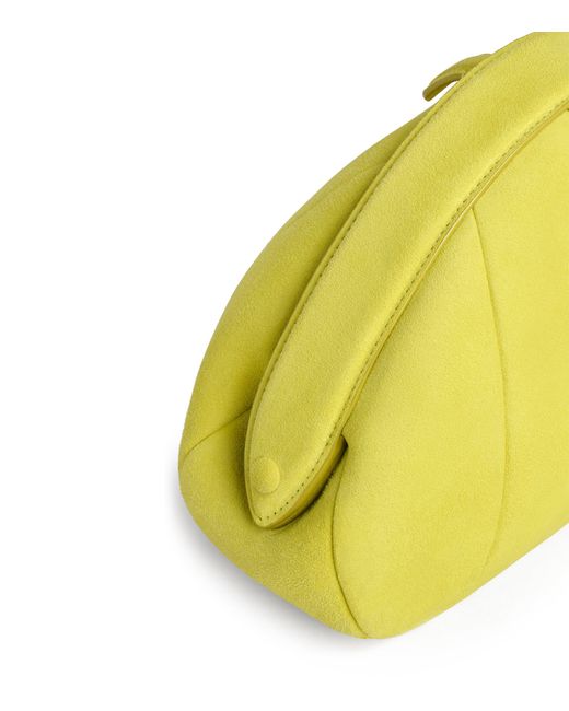 Alaïa Yellow Small Suede Purse Clutch Bag