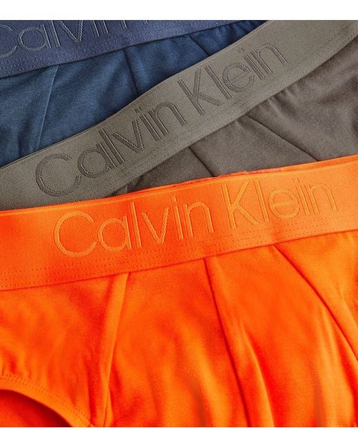 Calvin Klein Multicolor Lyocell-blend Briefs (pack Of 3) for men