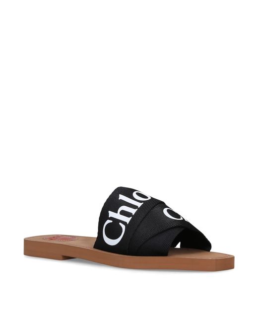 Chloé Black Woody Mules