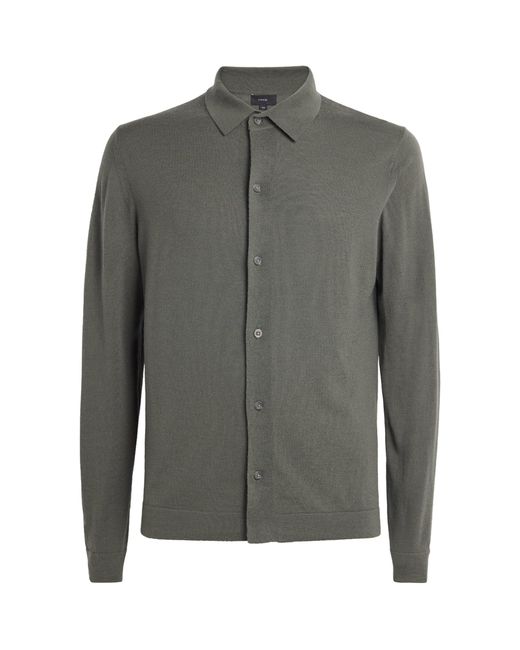 Vince Gray Wool-Cashmere Shirt for men