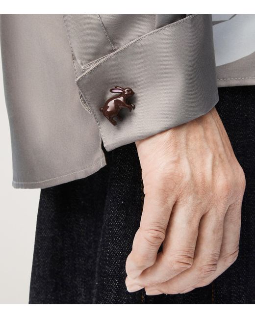 Loewe Gray X Suna Fujita Silk Rabbit Shirt