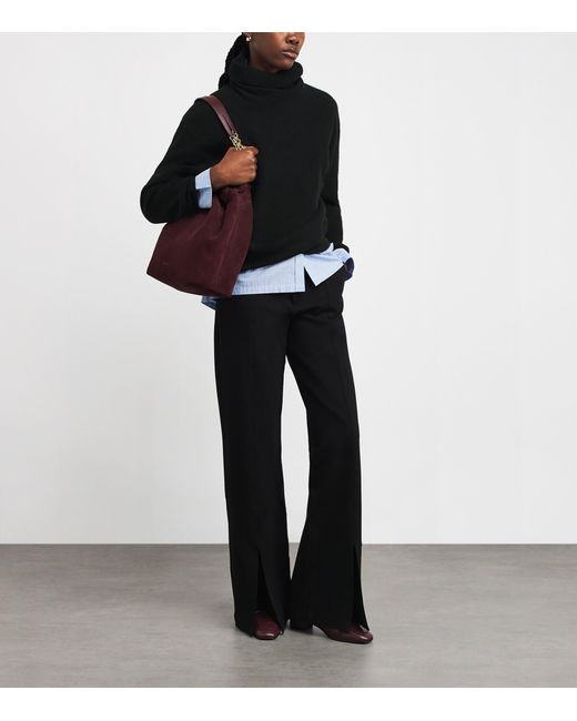 PAIGE Black Cashmere Aria Sweater