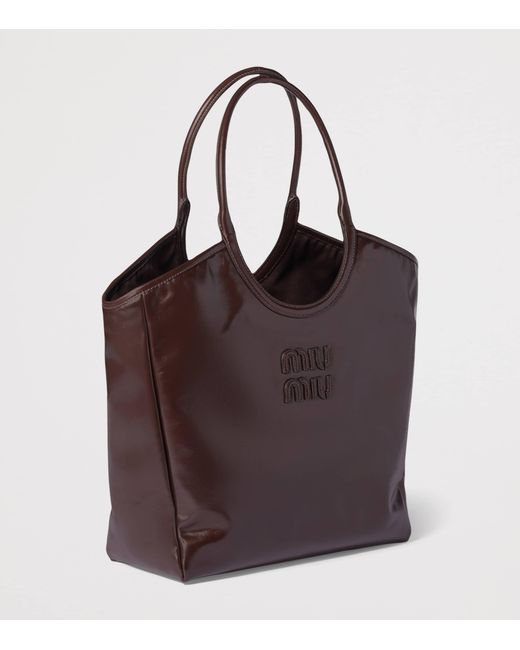 Miu Miu Red Patent Leather Ivy Tote Bag