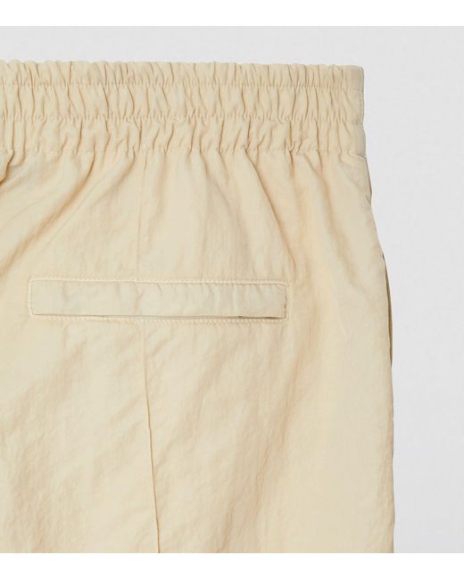 Burberry Natural Crinkled Wide-leg Track Trousers for men