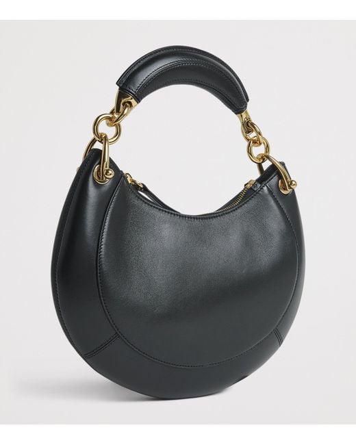 Chloé Black Small Leather Banana Top-Handle Bag