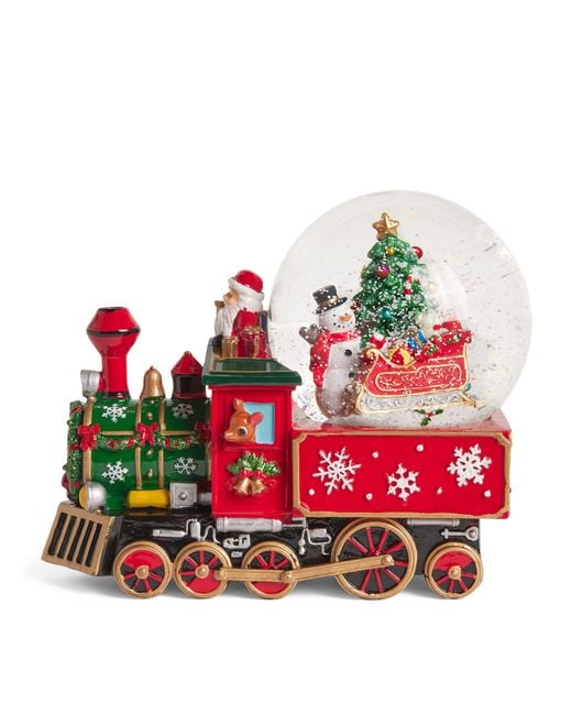 Harrods Red Train Snow Globe