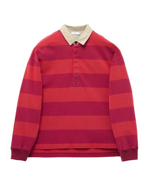 Alexander McQueen Red Cotton Striped Sweater for men