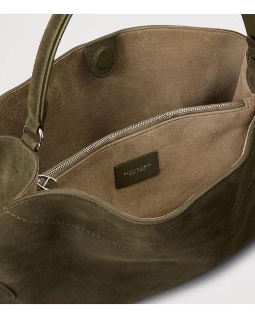 Ralph Lauren Green Suede The Ralph Shoulder Bag