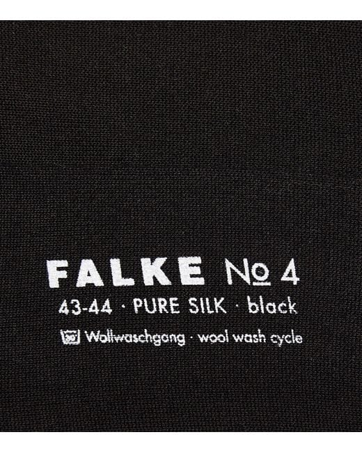 Falke Black No.4 Silk Socks for men