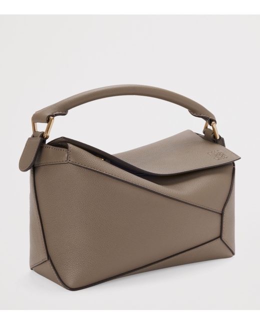 Loewe Metallic Small Leather Puzzle Edge Top-Handle Bag