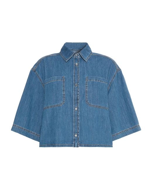Weekend by Maxmara Blue Cotton Denim Shirt