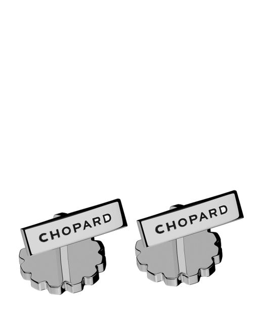 Chopard White Racing Steering Wheel Cufflinks for men