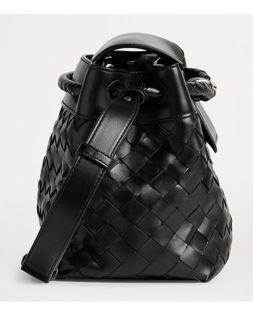 Bottega Veneta Black Small Leather Andiamo Messenger Bag for men