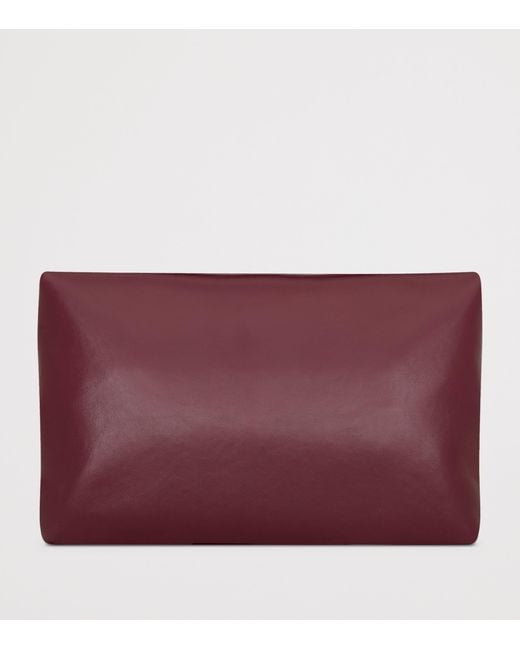 Saint Laurent Purple Large Leather Cassandre Envelope Pouch