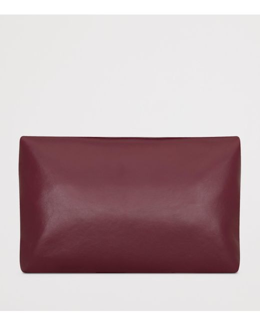 Saint Laurent Purple Large Leather Cassandre Envelope Pouch