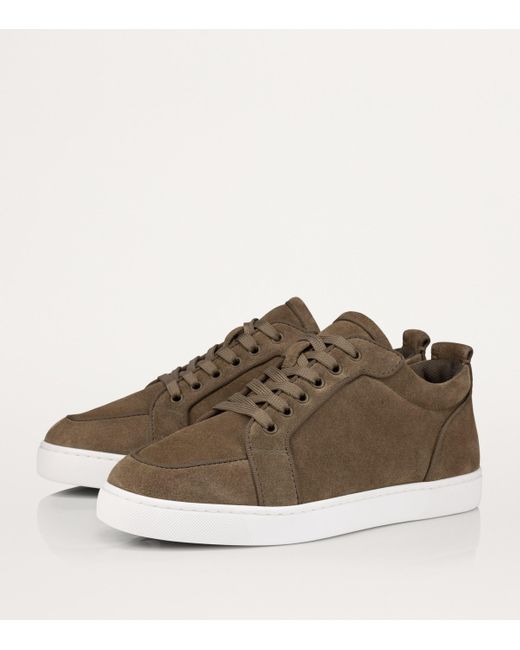 Christian Louboutin Brown Rantulow Orlato Leather Low-Top Sneakers for men